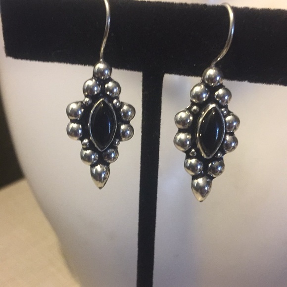 Just in oxidized Black Onyx artwork Earrings - Picture 8 of 8